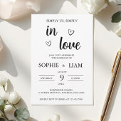 Minimalist Heart Wedding Invitation 招待状