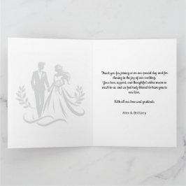 Minimalist Heart Wedding Thank You Card – Custom サンキューカード