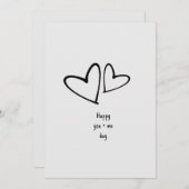 Minimalist Heart You & Me Valentine's Day Special  シーズンカード (正面/裏面)