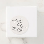 Minimalist Hello Baby Baby Shower フェイバータグ (インサイチュ)