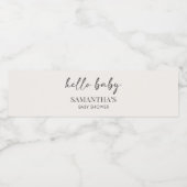 Minimalist Hello Baby Baby Shower ペットボトルラベル (シングルラベル)