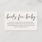 Minimalist Hello Baby Baby Shower Books for Baby エンクロージャーカード (正面)