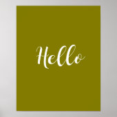 Minimalist Hello Poster ポスター (正面)