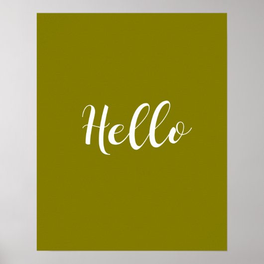 Minimalist Hello Poster ポスター (正面)