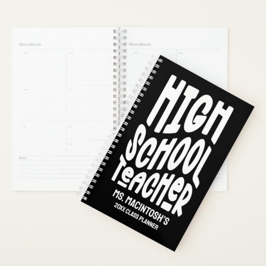 Minimalist High School Teacher Class Planner プランナー手帳 (ディスプレー)