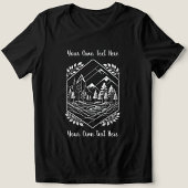 Minimalist Hiker Mountain Crest Your Text Design トライブレンドＴシャツ