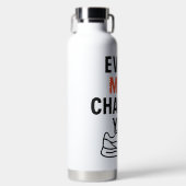 Minimalist Hiking Quotes Orange Black Text ウォーターボトル (正面)