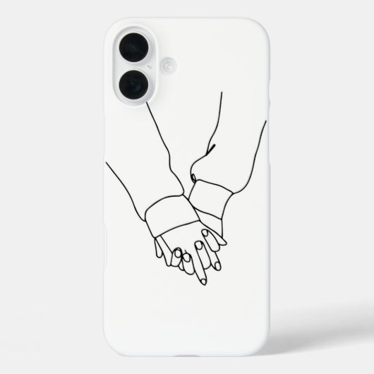 Minimalist Holding Hands Line Art iPhoneケース - Ro Case-Mate iPhoneケース (裏面)