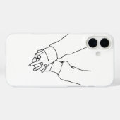 Minimalist Holding Hands Line Art iPhoneケース - Ro Case-Mate iPhoneケース (裏面 (横))