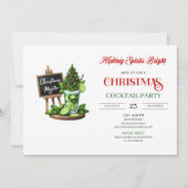Minimalist Holiday Cocktails Editable Party Invite 招待状 (正面)