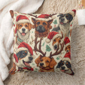 Minimalist Holiday Dog Lover Gift | Festive Contin クッション (ブランケット)