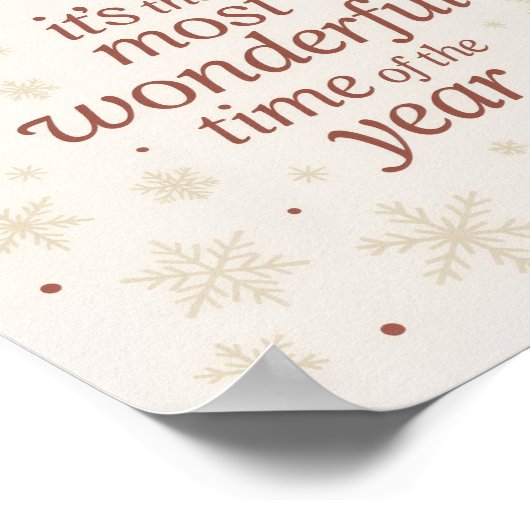 Minimalist Holiday Printable Wall Art ポスター (角)