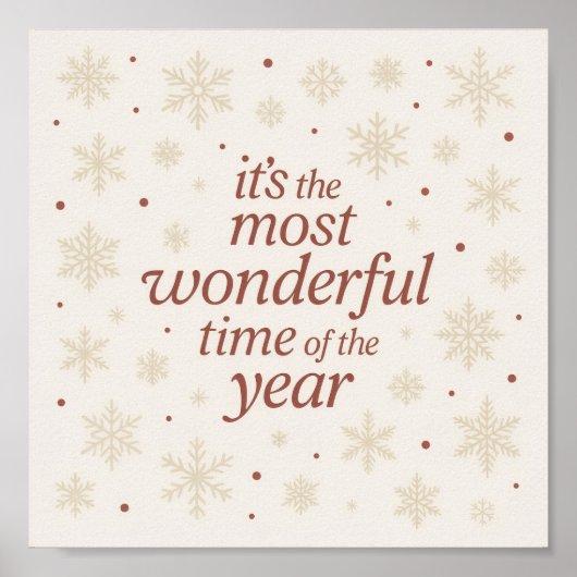 Minimalist Holiday Printable Wall Art ポスター (正面)