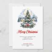 Minimalist holiday scene Christmas greeting card シーズンカード (正面)
