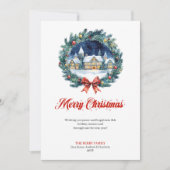 Minimalist Holiday Scene Designer Greeting Card シーズンカード (正面)