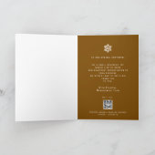 Minimalist Holiday Thank You Business Beige Brown サンキューカード (内部)