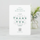 Minimalist Holiday Thank You Business White サンキューカード (スタンド正面)