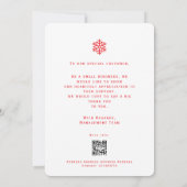 Minimalist Holiday Thank You Business White サンキューカード (裏面)