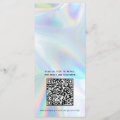 Minimalist Holographic Business Price List Card メニュー (裏面)