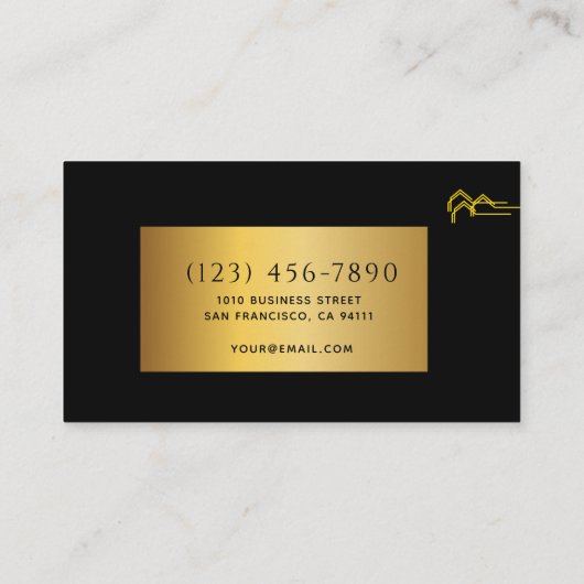 Minimalist Home Building Construction Luxe Busines 名刺 (裏面)