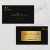 Minimalist Home Building Construction Luxe Busines 名刺 (正面/裏面)