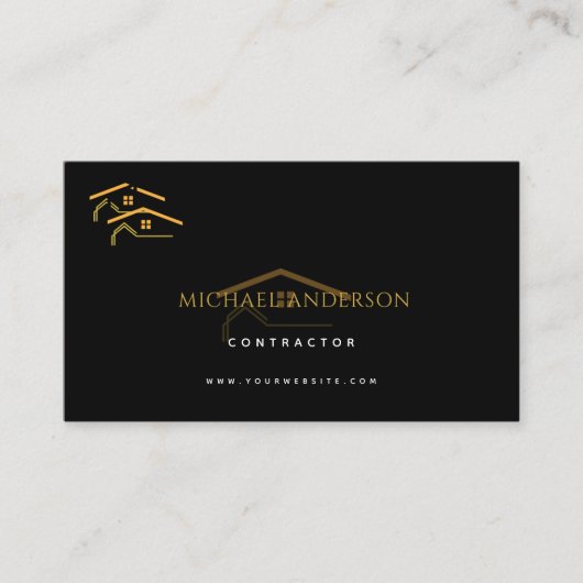 Minimalist Home Building Construction Luxe Busines 名刺 (正面)