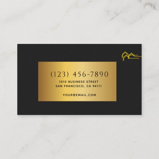 Minimalist Home Building Construction Luxe Busines 名刺 (裏面)