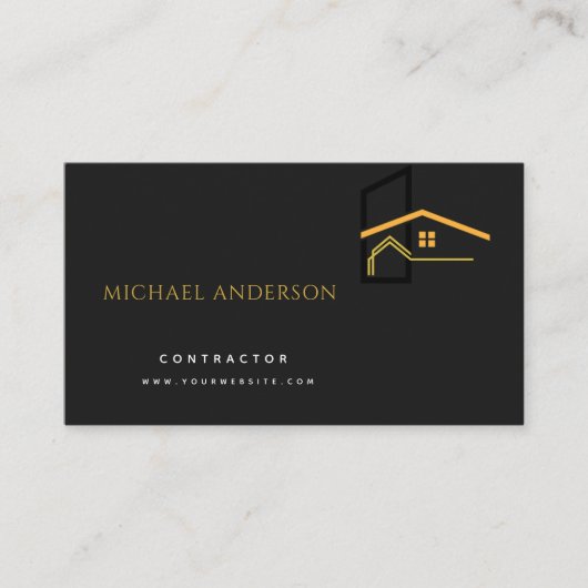 Minimalist Home Building Construction Luxe Busines 名刺 (正面)