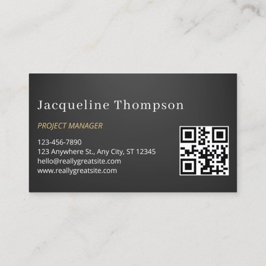 Minimalist Home Building Construction Luxe QR Code 名刺 (裏面)