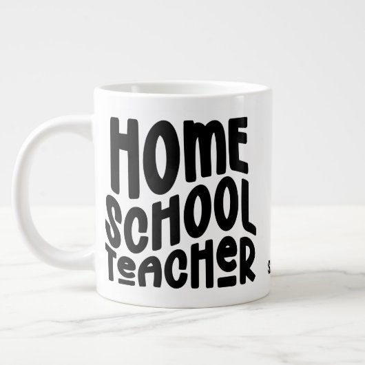 Minimalist Homeschool Teacher ジャンボコーヒーマグカップ (左)