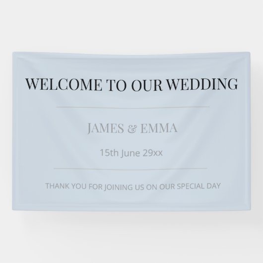 Minimalist Horizontal Dusky Blue 横断幕 (横)