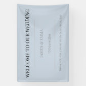 Minimalist Horizontal Dusky Blue 横断幕 (縦)