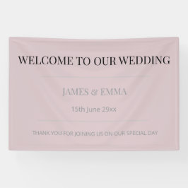 Minimalist Horizontal Dusky Rose 横断幕