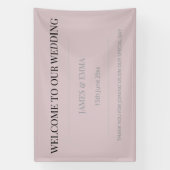 Minimalist Horizontal Dusky Rose 横断幕 (縦)