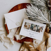 Minimalist Horizontal Photo Holiday Christmas Card 招待状