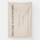 Minimalist Horizontal Soft Latte 横断幕 (縦)