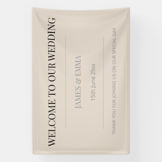 Minimalist Horizontal Soft Latte 横断幕 (縦)