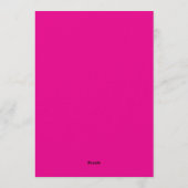 Minimalist Hot Pink Baptism Invite 招待状 (裏面)