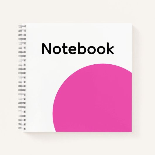 Minimalist Hot Pink Notebook ノートブック (正面)