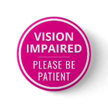 Minimalist Hot Pink Text Vision Impaired