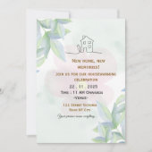 Minimalist Housewarming Invitation 招待状 (正面)