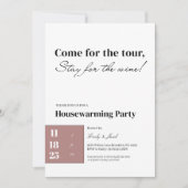Minimalist Housewarming Invitation • Wine Quote D 招待状 (正面)