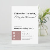 Minimalist Housewarming Invitation • Wine Quote D 招待状 (スタンド正面)