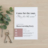 Minimalist Housewarming Invitation • Wine Quote D 招待状