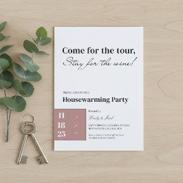 Minimalist Housewarming Invitation • Wine Quote D 招待状