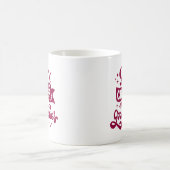 Minimalist Humor Bold White Quote Vibrant Magenta  コーヒーマグカップ (中央)