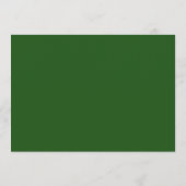 Minimalist Hunter Green Border Personalized Script ノートカード (裏面)