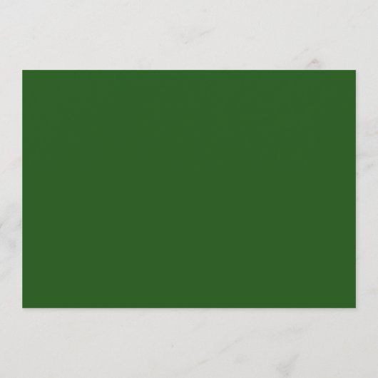 Minimalist Hunter Green Border Personalized Script ノートカード (裏面)