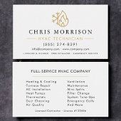 Minimalist HVAC White Gold Modern 名刺