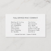 Minimalist HVAC White Gold Modern 名刺 (裏面)